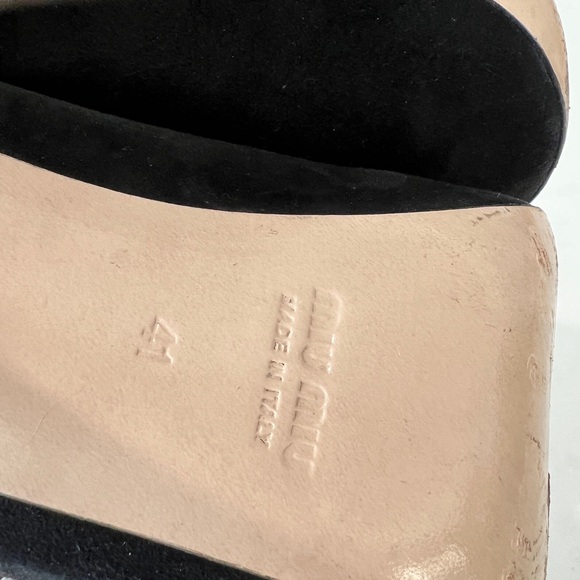 Miu Miu Calzature Donna black suede platform heels - Picture 9 of 11
